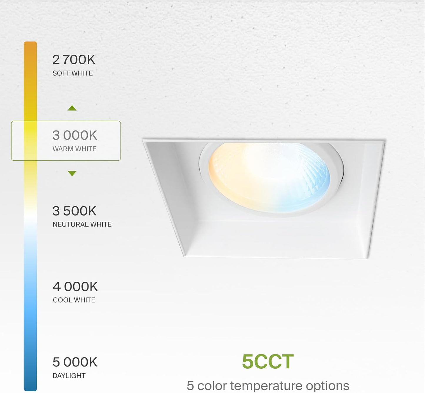 ASD Lighting LED Trimless Combo Downlight 1 head 3.5inch 15W 120V Triac 2700/3000/3500/4000/5000K White ETL