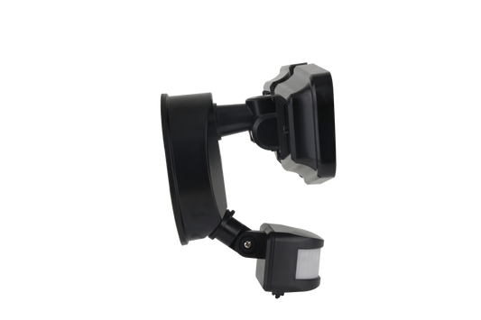 ASD Lighting LED Security Floodlight 2 square heads 20W 120V Non-Dimmable 2700/3000/3500/4000/5000K with 180° Motion Sensor and Photocell Black UL DLC Premium