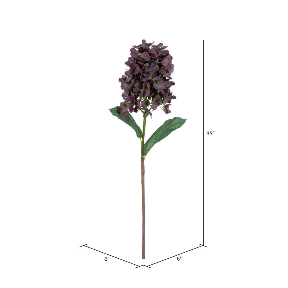 Vickerman 34" Artificial Plum Cone Hydrangea Spray. 2 In A Bag.