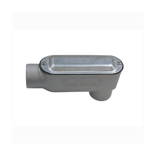 Westgate Threaded Conduit Body, Type  LB + Cover & Gasket, 4", Electrical Products, Gray Finish