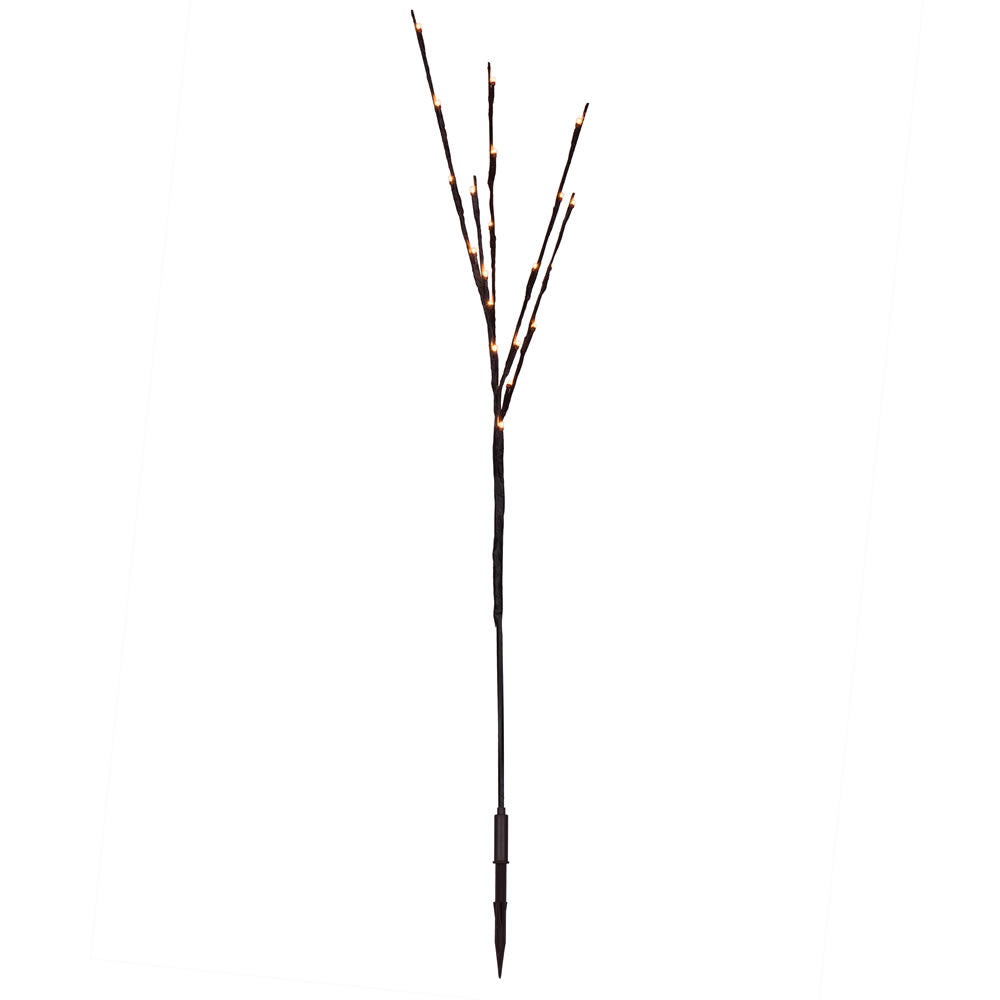 Vickerman 60 Gold Wide Angle LED Twig Light Set on Brown Wire Pack of 3