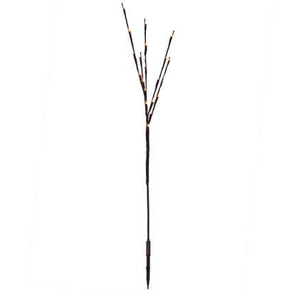 Vickerman 60 Gold Wide Angle LED Twig Light Set on Brown Wire Pack of 3