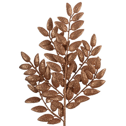 Vickerman 22" Rose Gold Glitter Honey Locust Artificial Christmas Spray. Includes 6 sprays per pack.