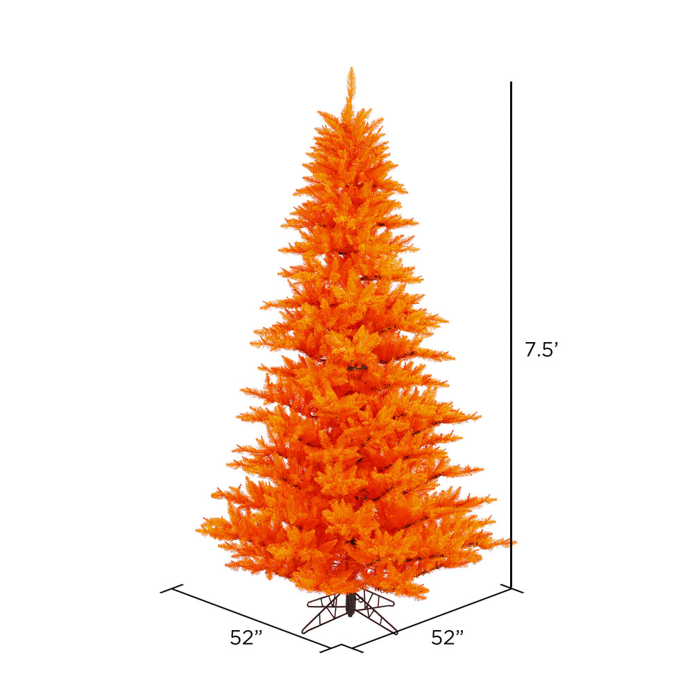 Vickerman 7.5' Orange Fir Artificial Christmas Tree Unlit