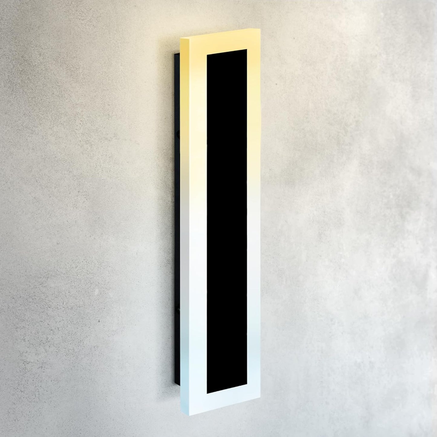 ASD Lighting LED Outdoor Wall Sconce wide acrylic 24" 24W 120-277V CCT Selectable 3000/4000/5000K Dimmable Black ETL