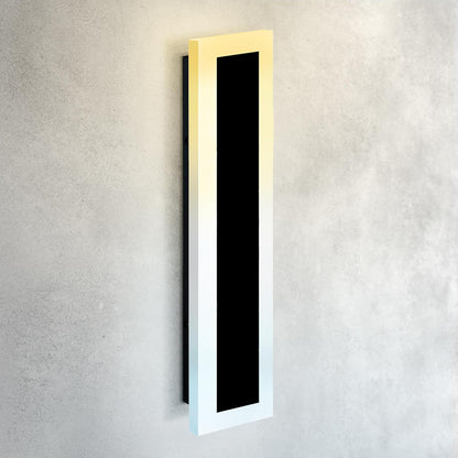 ASD Lighting LED Outdoor Wall Sconce wide acrylic 24" 24W 120-277V CCT Selectable 3000/4000/5000K Dimmable Black ETL