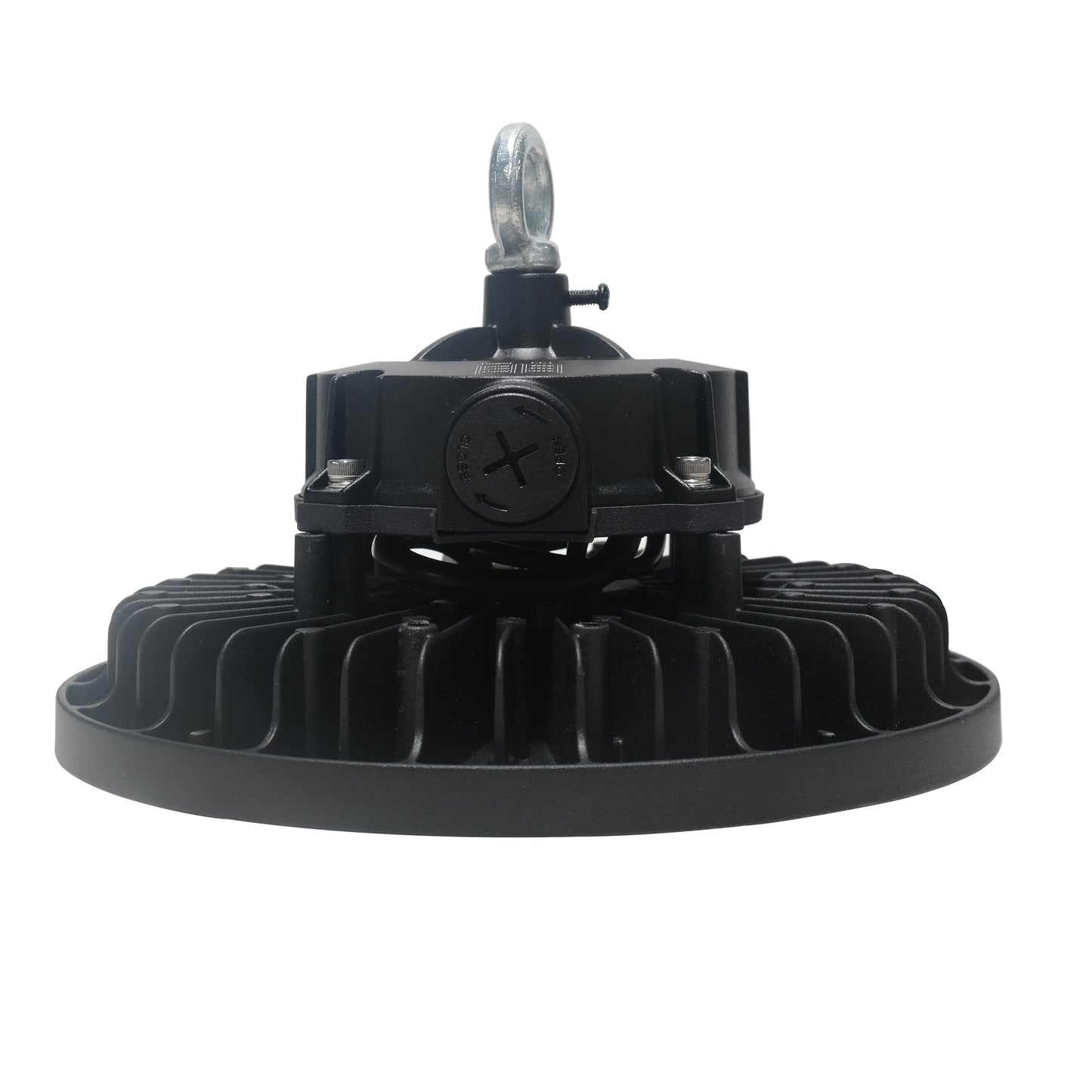 ASD Lighting LED UFO High Bay with Q-base Power Adjustable 300/400/500W 120-277V CCT Selectable 3000/4000/5000K Dimmable Black UL DLC Premium
