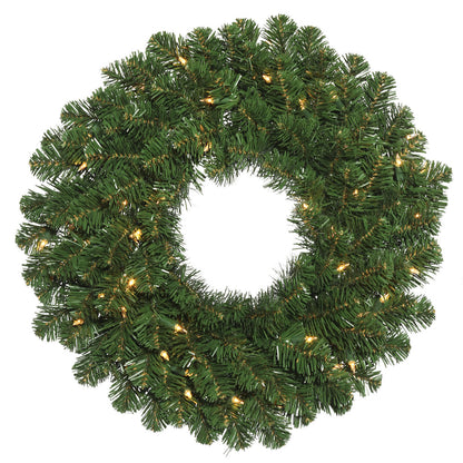 Vickerman 48" Oregon Fir Artificial Christmas Wreath Clear Dura-lit Incandescent Mini Lights