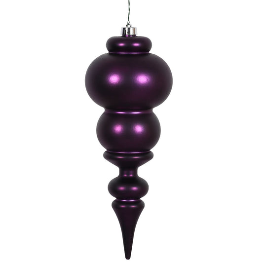 Vickerman 14" Plum Matte Finial Ornament