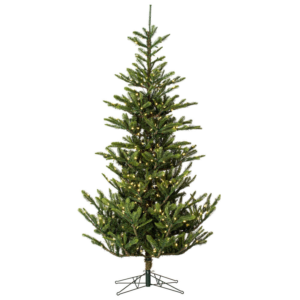 Vickerman 7.5' Alberta Spruce Artificial Christmas Tree with Warm White Dura-lit LED Lights