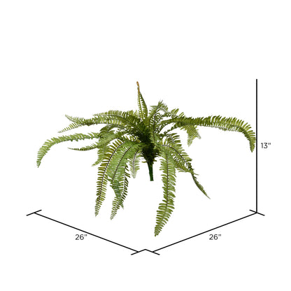 Vickerman 26" Artificial Green Fern Bush.