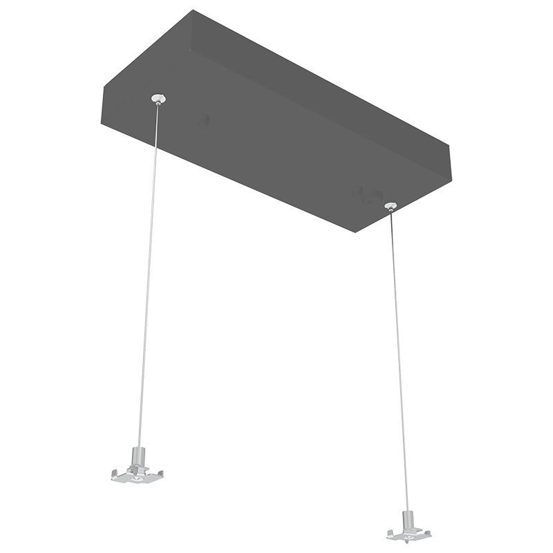 Westgate Adj. 12Ft Rectangular Canopy With Two Aircraft Cables For Linear Fixtures Up To 6Ft Long, Commercial Indoor Lighting