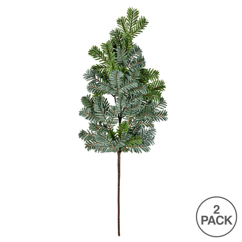 Vickerman 29.5" Green Medford Pine Artificial Christmas Spray. Includes 2 sprays per pack.