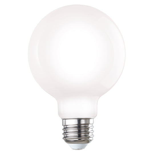 Bulbrite 7 Watt Dimmable Milky Filament G25 Medium (E26) LED Bulb - 650 Lumens, 2700K, and 80 CRI