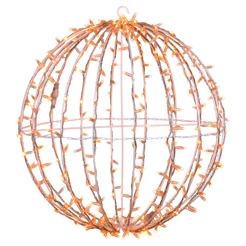 Vickerman 180Lt x 20" Fold Flat Yellow LED Jumbo Hanging Sphere.