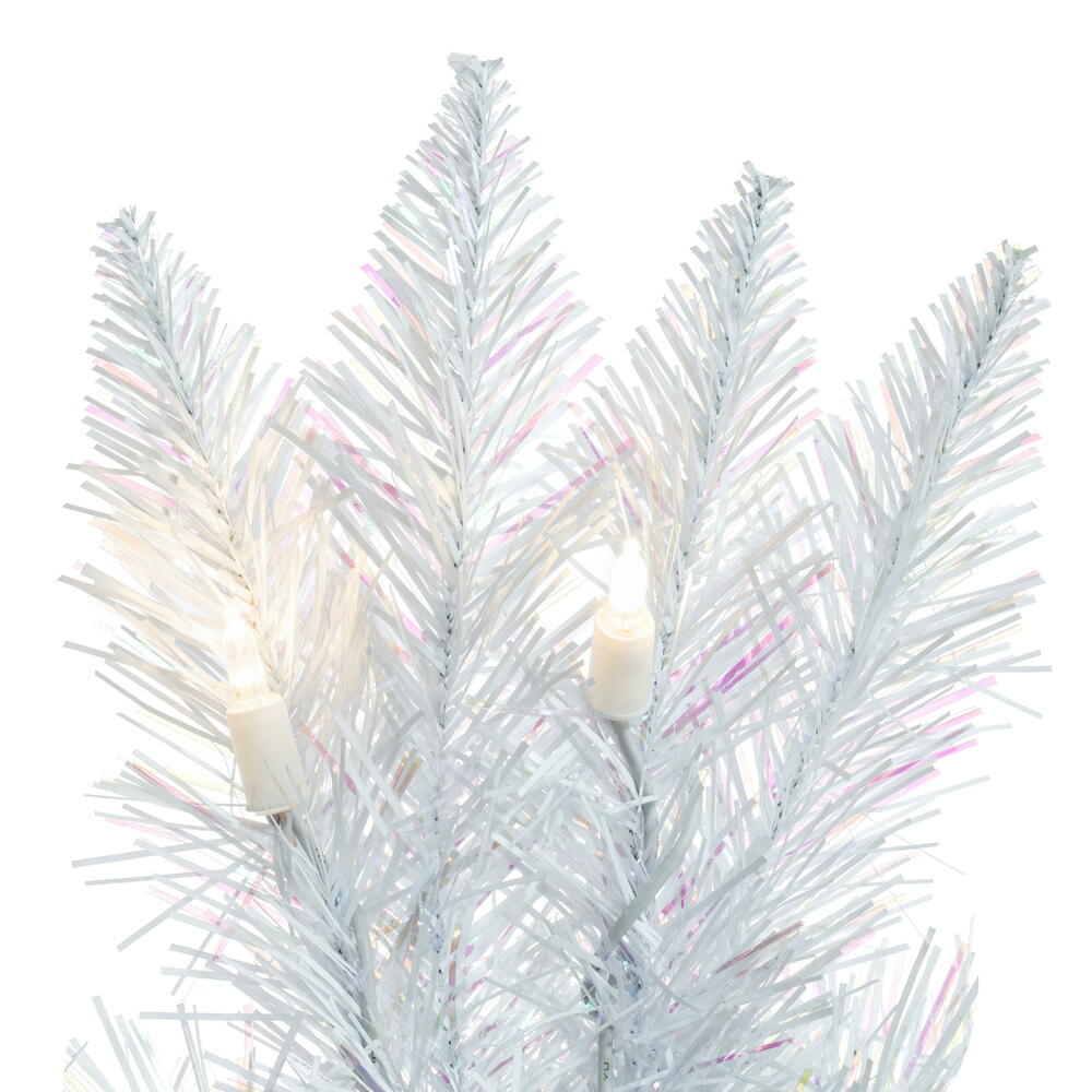 Vickerman 9' Sparkle White Spruce Artificial Christmas Garland Pure White LED Lights