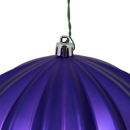 Vickerman 5.7" Purple Matte Onion Christmas Ornament UV treated Set of 3