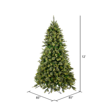 Vickerman 12' Cashmere Pine Artificial Christmas Tree with Warm White Dura-Lit® LED Lights