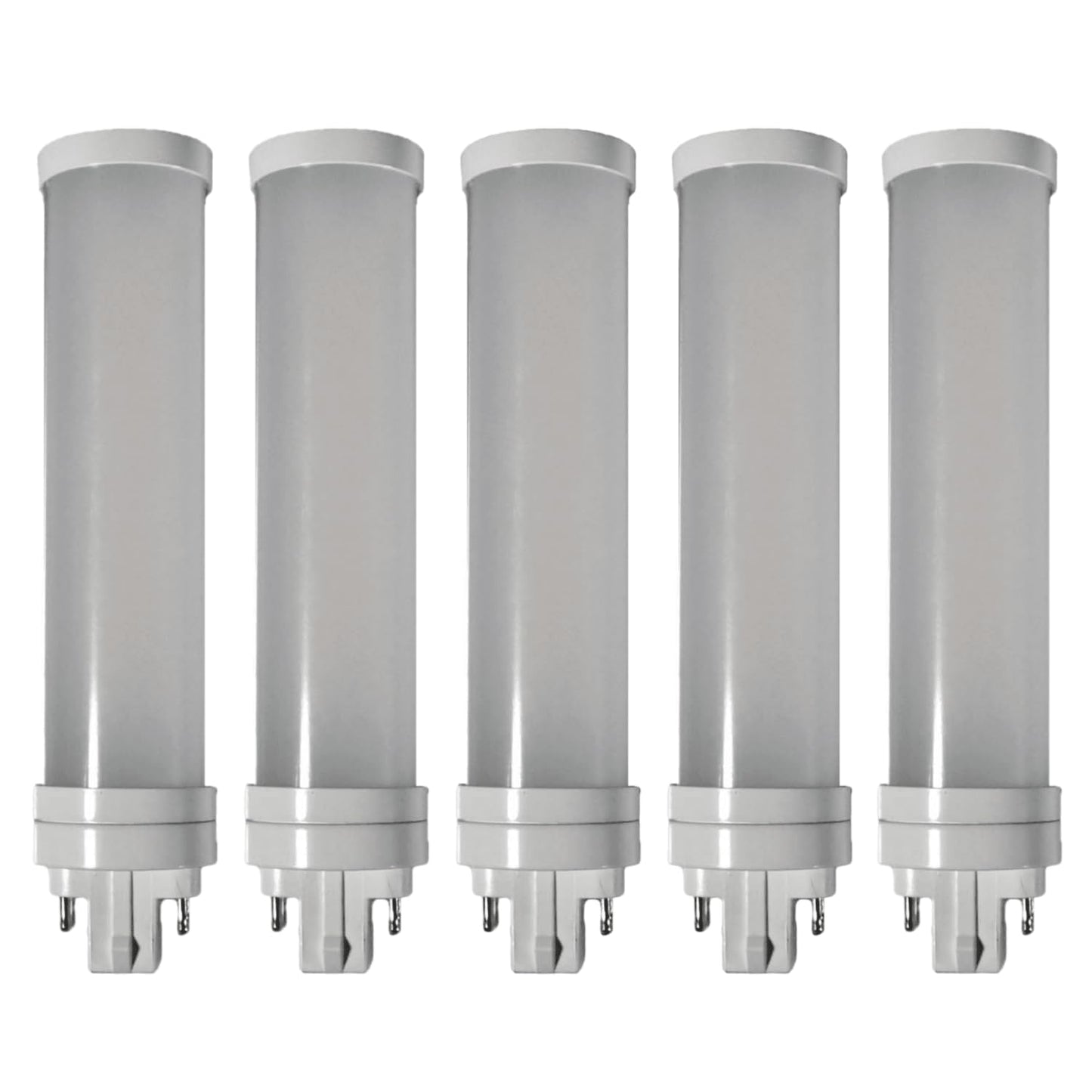 Damar- PL-C Horizontal Recessed LED Light Bulb G24Q 4-Pin Base Ballast Bypass 11W 1400-1500 Lumens 27K/30K/35K/40K/50K Color Selectable 120-277VAC Pack of 5- Retrofit Replacement for Kitchen Pendant