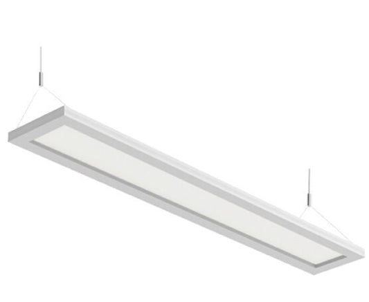Westgate LED Suspended Up/Down Clear Panel Light, 120~277V, Commercial Indoor Lighting, 40W, 2100 Lumens/2100 Lumens, 3500K, White Finish, 0~10V Dimmable
