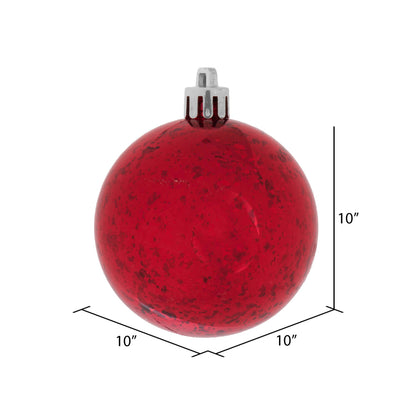 Vickerman 10" Red Shiny Mercury Ball Ornament