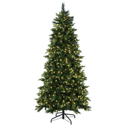 Vickerman 6.5' x 39" Southern Mixed Spruce Artificial Christmas Tree with Warm White LED Lights.