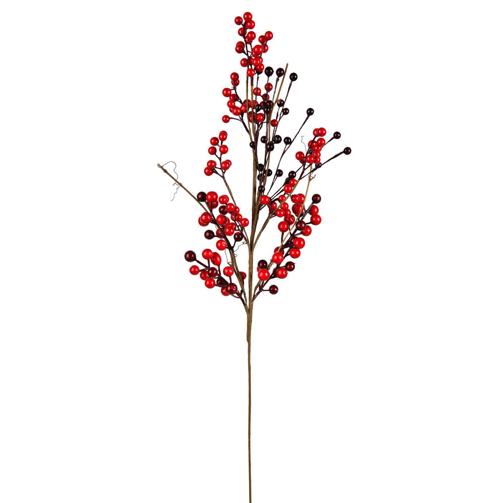Vickerman 28" Artificial Red Berry Spray. Includes 2 sprays per pack.
