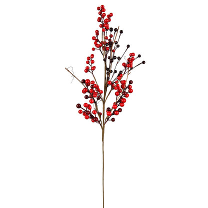 Vickerman 28" Artificial Red Berry Spray. Includes 2 sprays per pack.