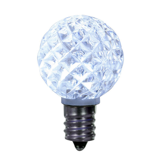 Vickerman G30 LED Cool White Bulb E12 Nickel Base 120V 6 Watts package of 25