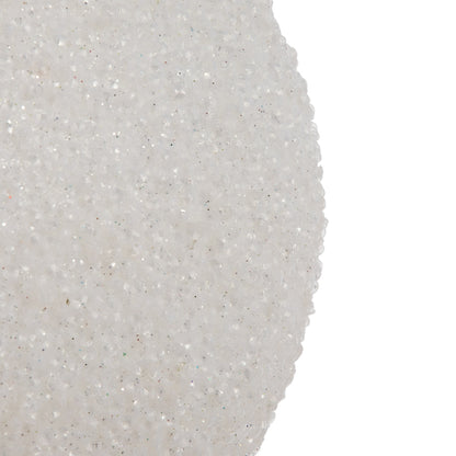 Vickerman 6" White Beaded Ball Ornament 4 per Bag