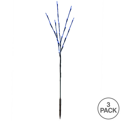 Vickerman 60 Teal LED Twig Light Set on Brown Wire Pack of 3.