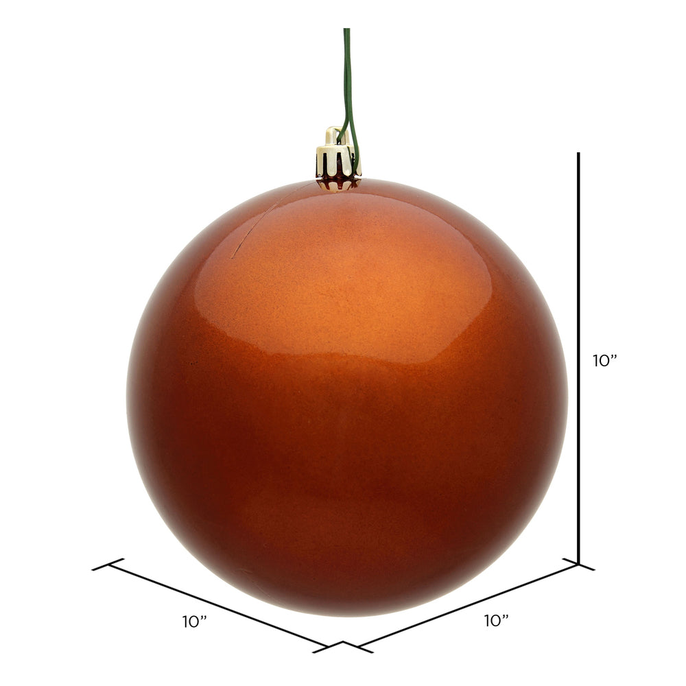 Vickerman 10" Copper Candy Ball Ornament