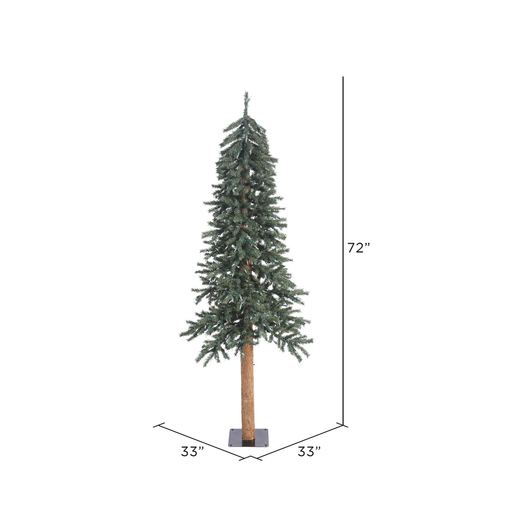 Vickerman 6' Natural Bark Alpine Artificial Christmas Tree Unlit