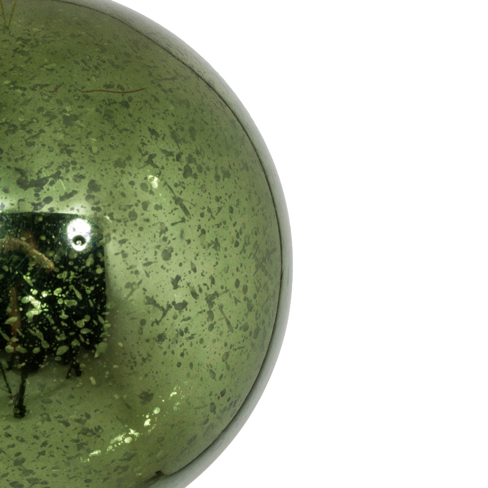 Vickerman 6" Moss Green Mercury Ball Ornament 4 per Bag.