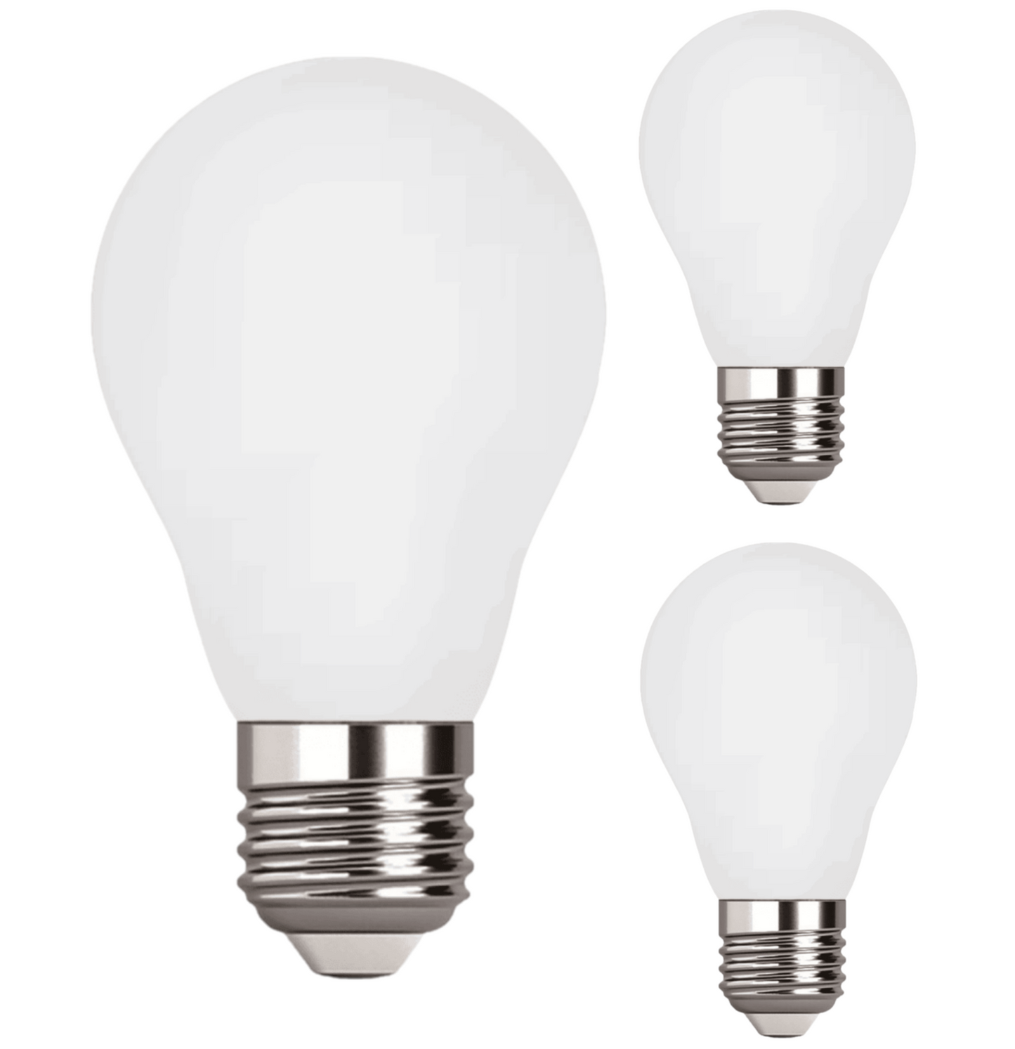 Damar A15 LED Light Bulb 5W 420 Lumen 2700K Warm White E26 Medium Screw Base Home Decorative Small Light Bulb for Ceiling Fan Bedroom 120V Dimmable White Finish Pack of 3