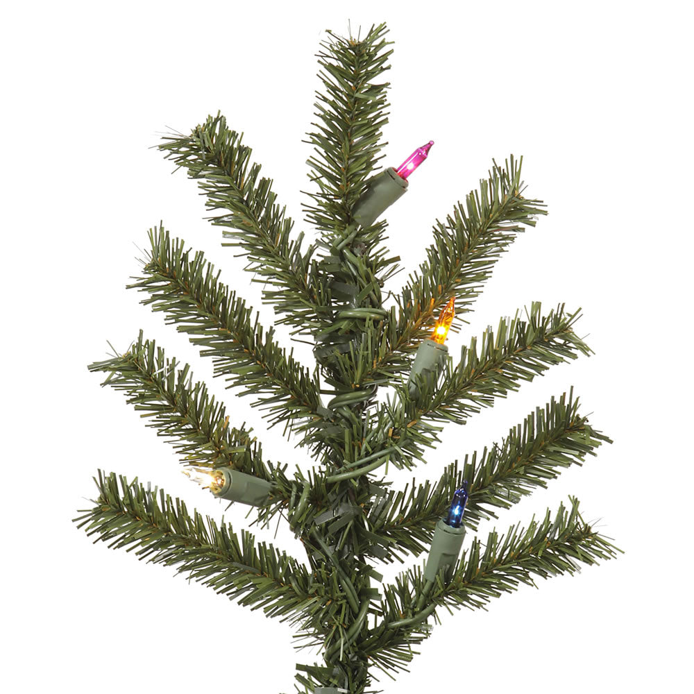 Vickerman 5' x 28" Natural Alpine Artificial Christmas Tree Multi-colored LED Lights.