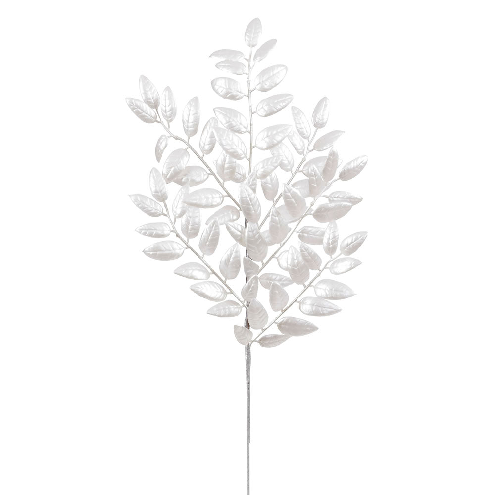Vickerman 22" White Glitter Honey Locust Artificial Christmas Spray. Includes 6 sprays per pack.