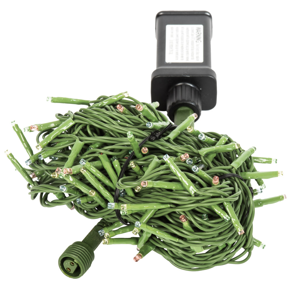 Vickerman 144 Multi-color LED Cluster Light Set 24' Christmas Light Set Green Wire