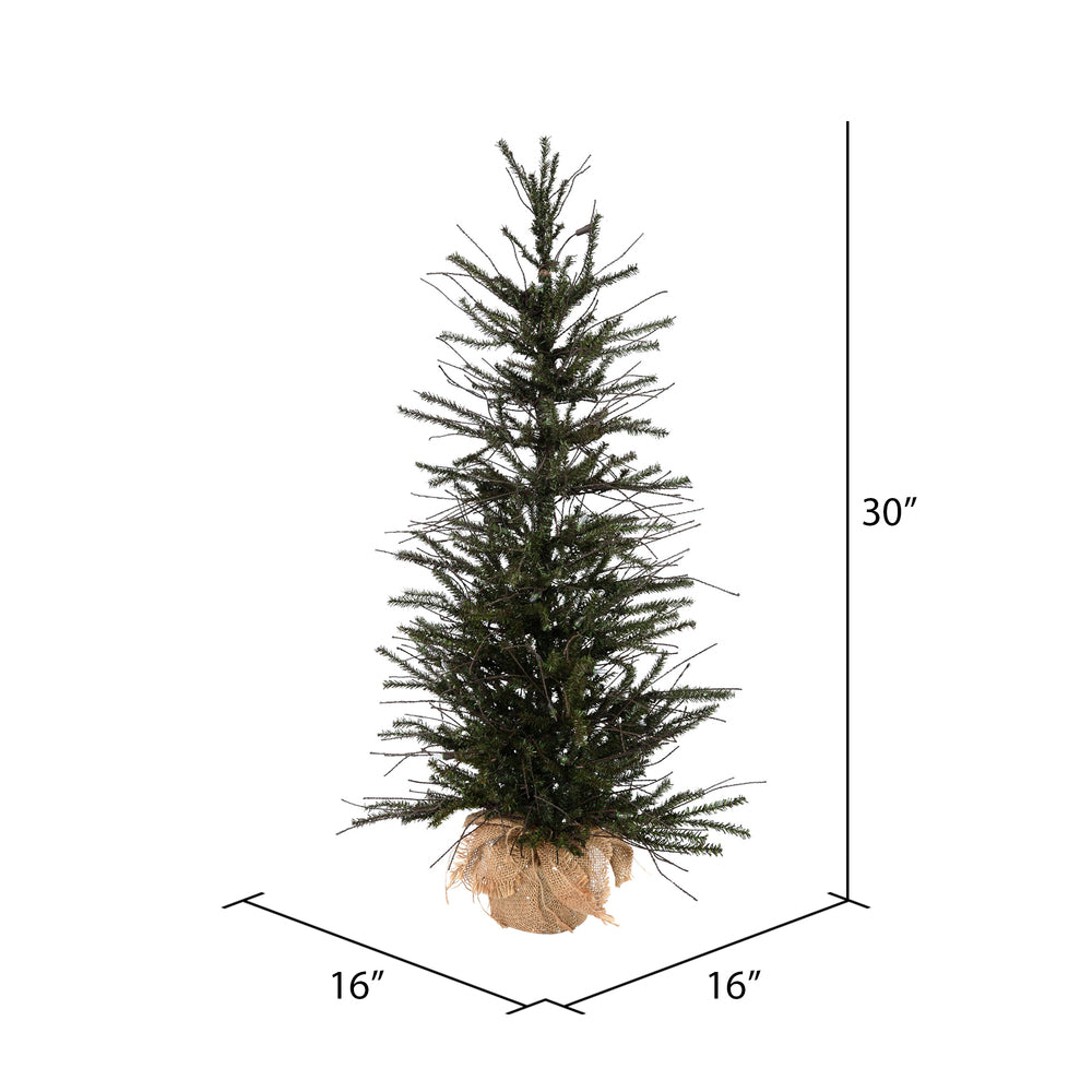 Vickerman 30" Vienna Twig Artificial Christmas Tree Unlit
