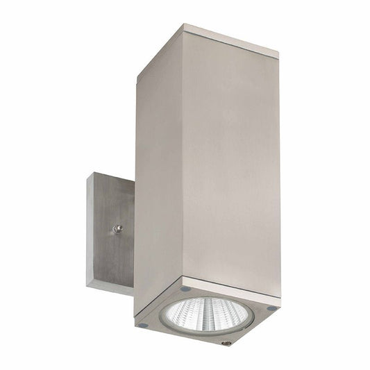 Westgate 4” Square LED Cylinder Lights, 120V, Outdoor Lighting, 24W, 1920 Lumens, 3000K/4000K/5000K, Brushed Nickel Finish, TRI-AC Dimmable