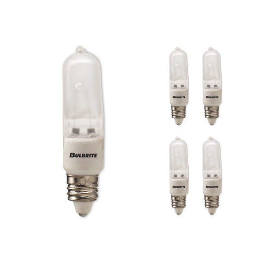 BULBRITE HALOGEN T4 MINI-CANDELABRA SCREW (E11) 35W DIMMABLE LIGHT BULB 2900K/SOFT WHITE 5PK (610032)