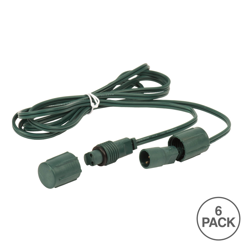 Vickerman 6' Coaxial Extension Cord for X6G6601PBG 50Lt Coaxal LED Set 6/Bag. Green Wire.