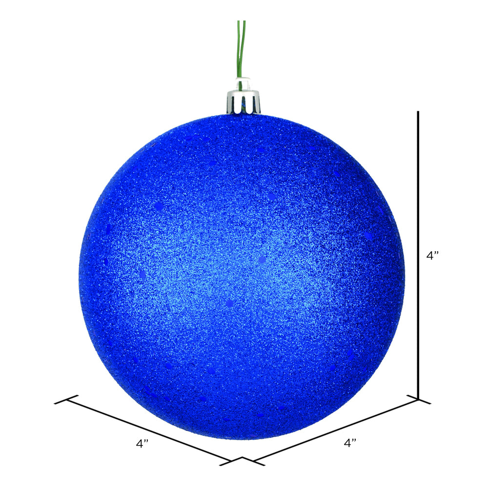 Vickerman 4" Midnight Blue Sequin Ball Ornament 6 per Bag