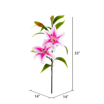 Vickerman 32" Artificial Pink Real Touch Tiger Lily Stem
