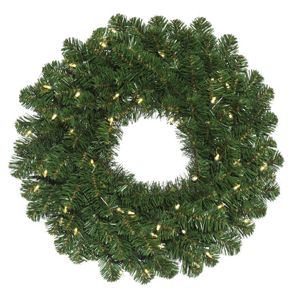 Vickerman 84" Oregon Fir Artificial Christmas Wreath Warm White Single Mold LED Wide Angle Lights