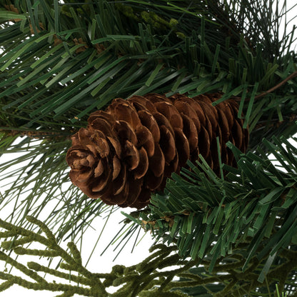 Vickerman 24" Plastic Pine and Cedar Artificial Wreath Unlit