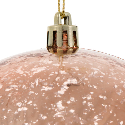 Vickerman 4.75" Rose Gold Shiny Mercury Ball Ornament 4 per Bag