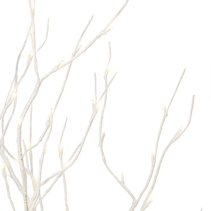 Vickerman 4' White Birch Twig Tree Grove Warm White 3mm Wide Angle LED lights 5 Piece Set.