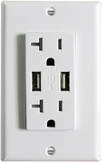 Westgate 2 Vertical USB Port 5V DC, Electrical Products, White Finish