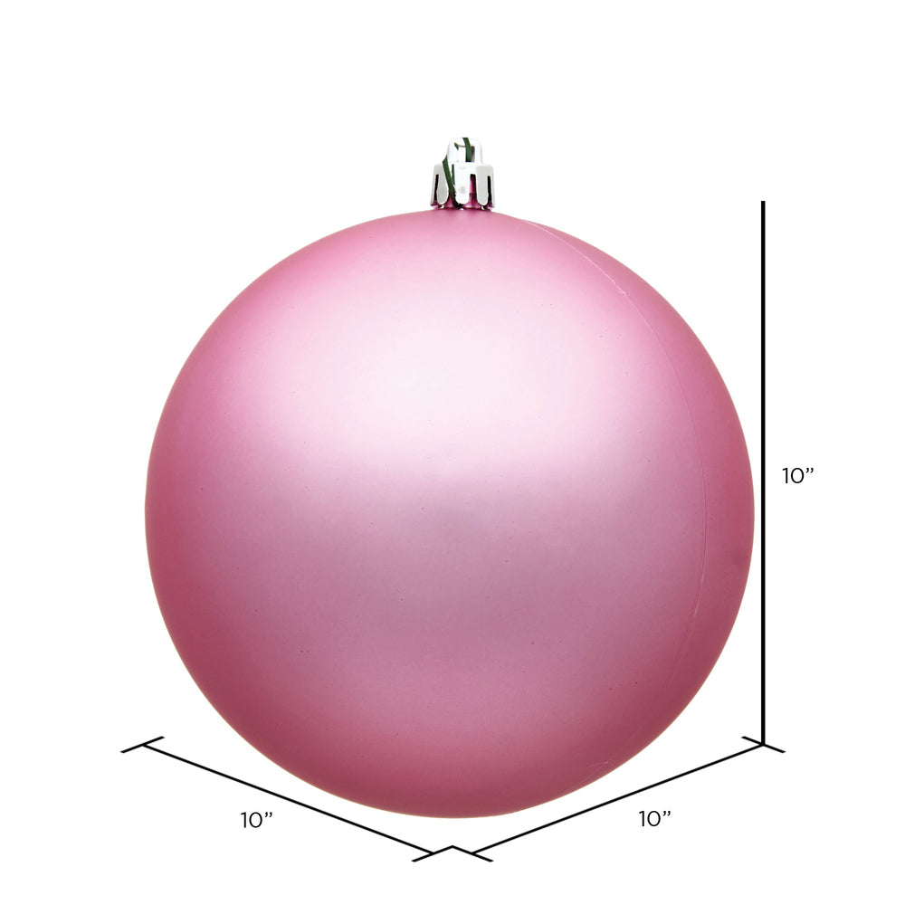 Vickerman 10" Pink Matte Ball Ornament